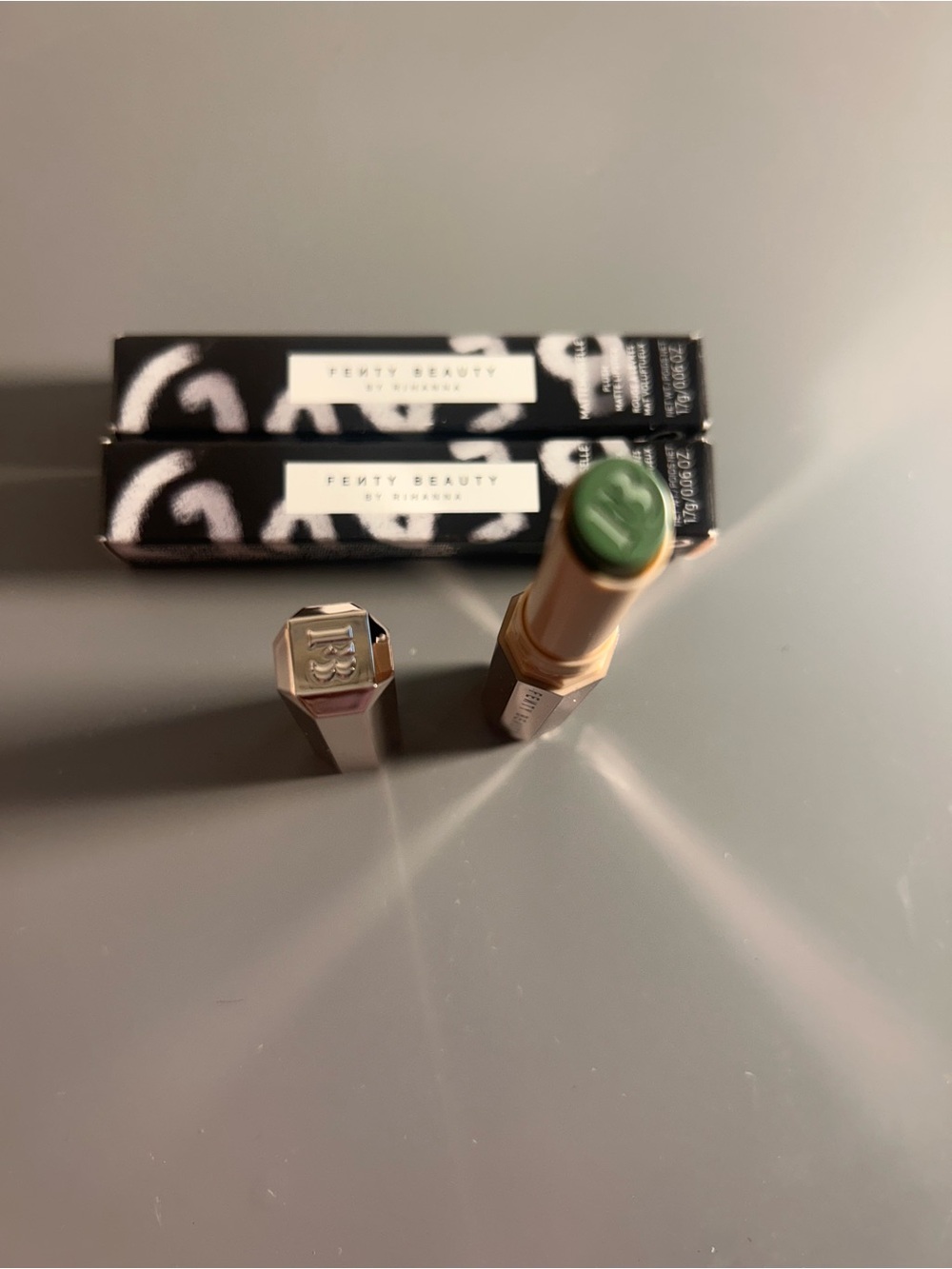 Fenty Beauty Plush Matte Lipstick x2 in Midnight Wasabi